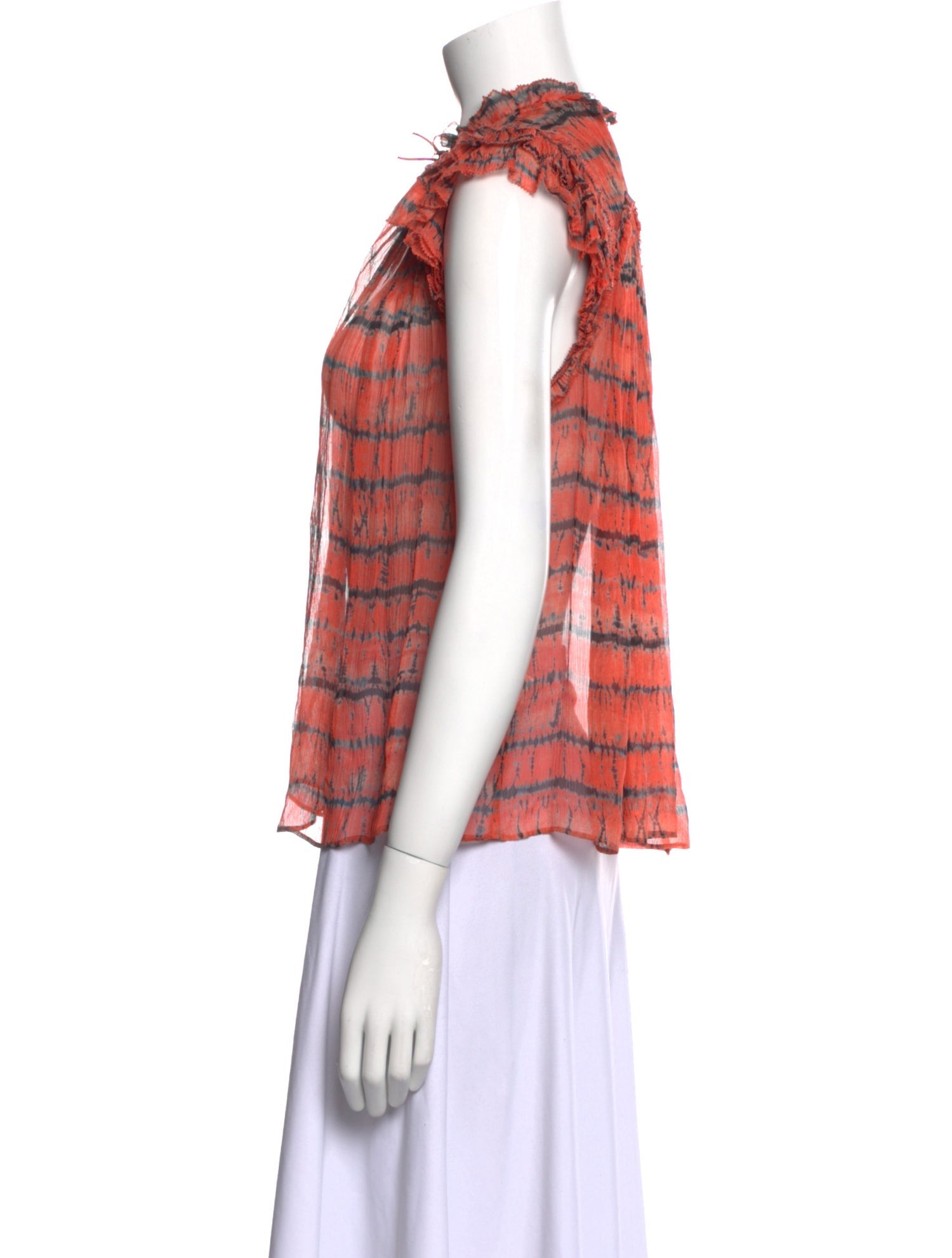 Ulla Johnson Silk Tie-Dye Print Blouse