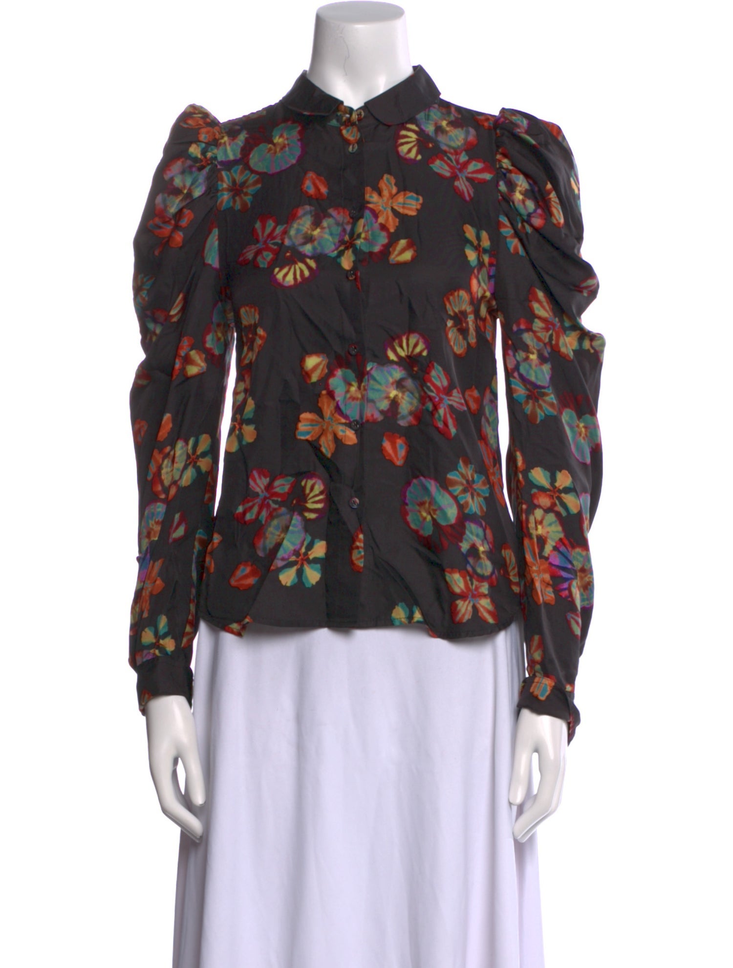 Ulla Johnson Silk Floral Print Blouse