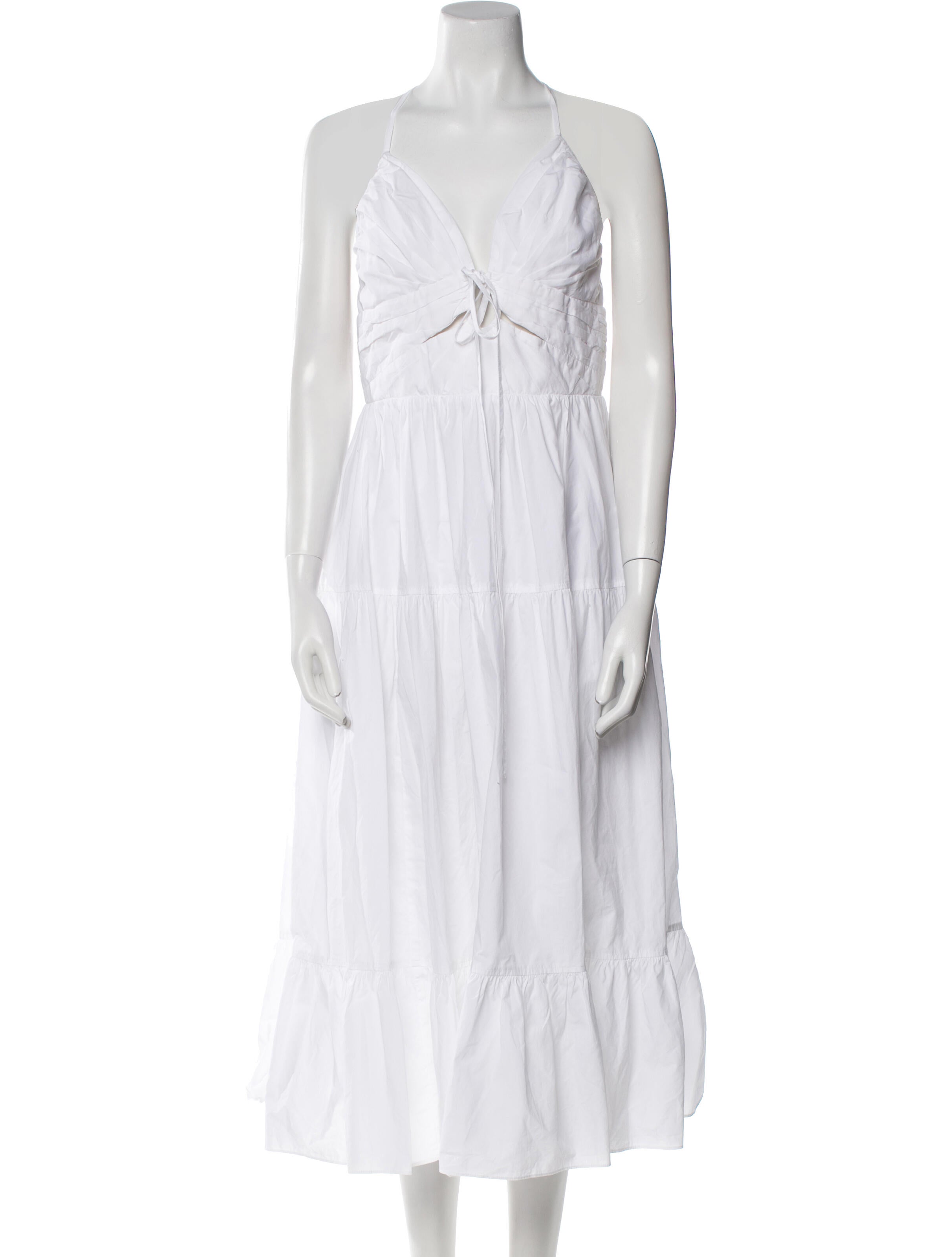 Ulla Johnson V-Neck Midi Length Dress