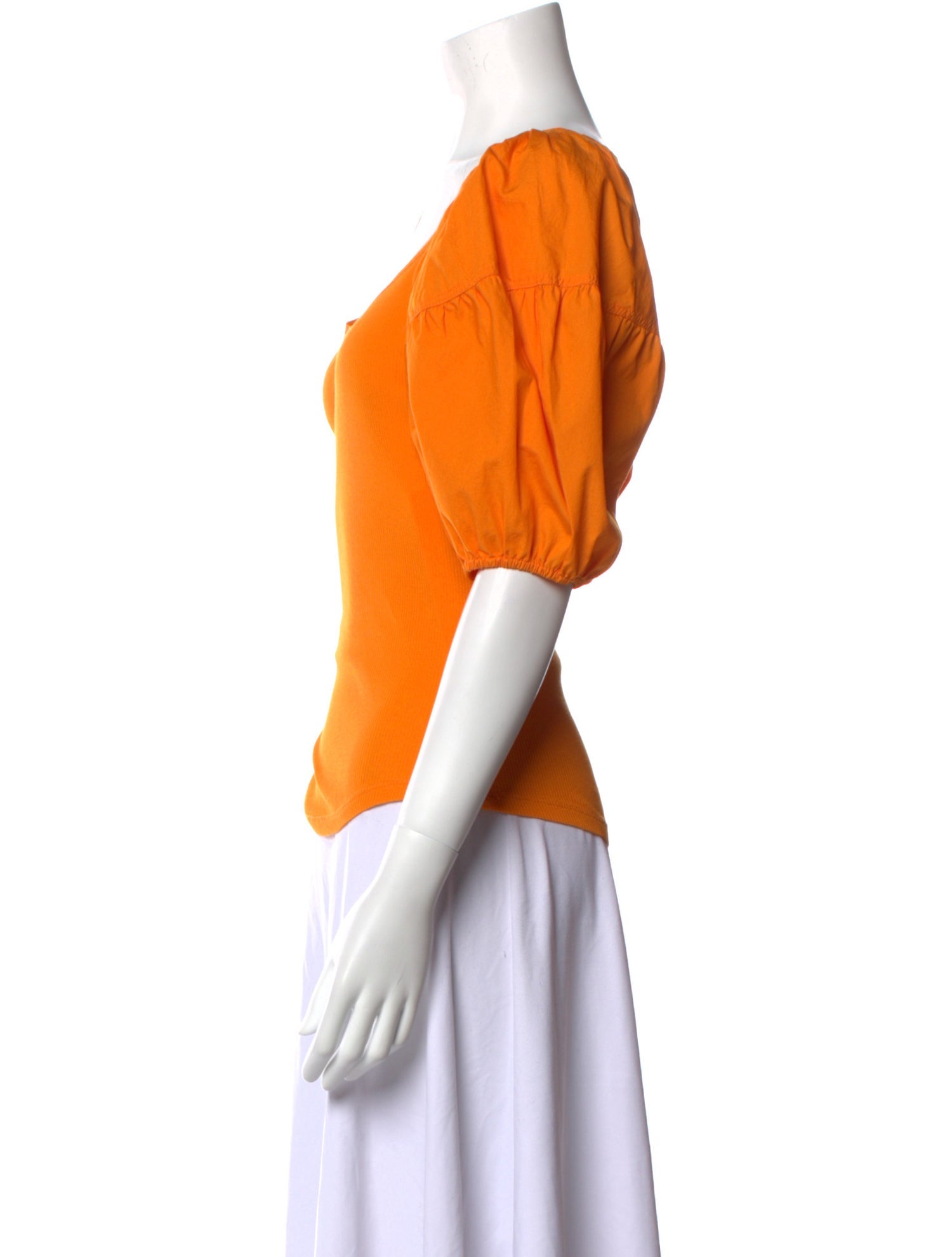 Ulla Johnson Scoop Neck Three-Quarter Sleeve Top