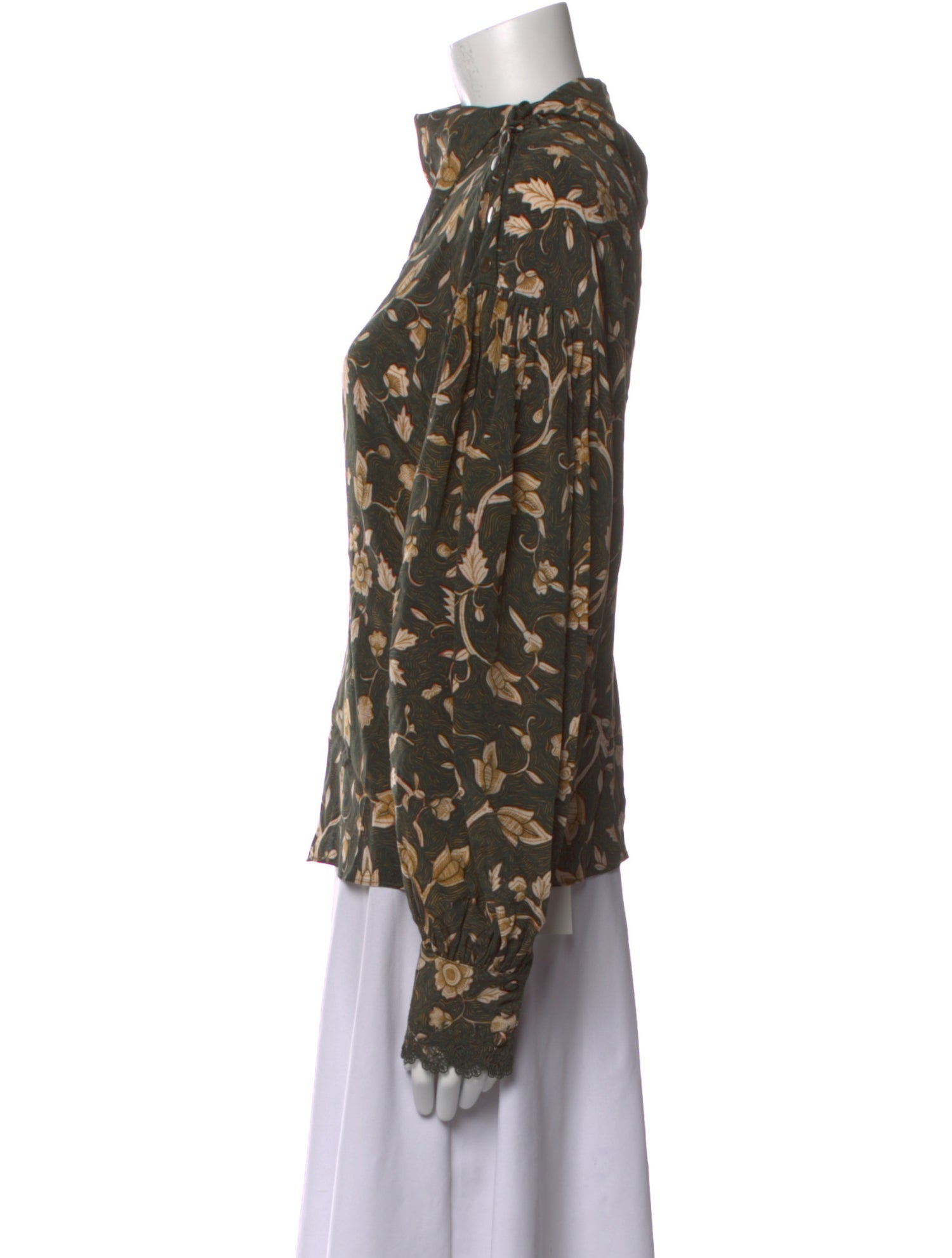 Ulla Johnson Silk Floral Print Blouse