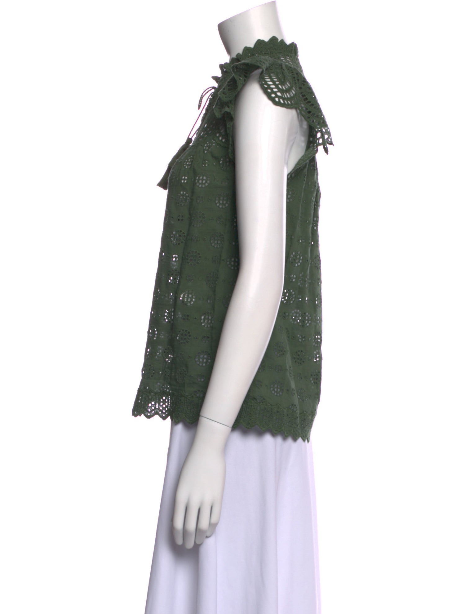 Ulla Johnson Mock Neck Short Sleeve Blouse