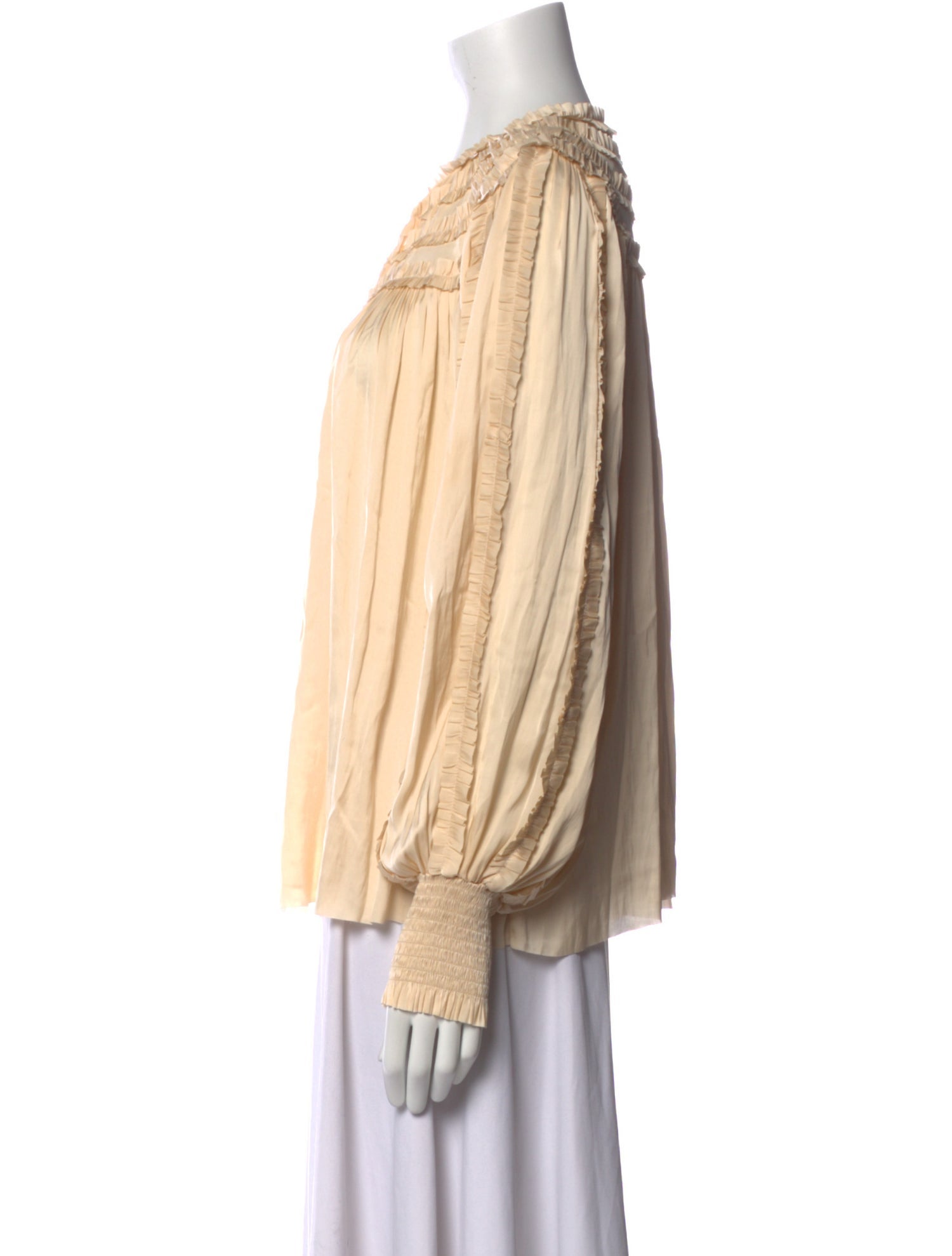 Ulla Johnson V-Neck Long Sleeve Blouse