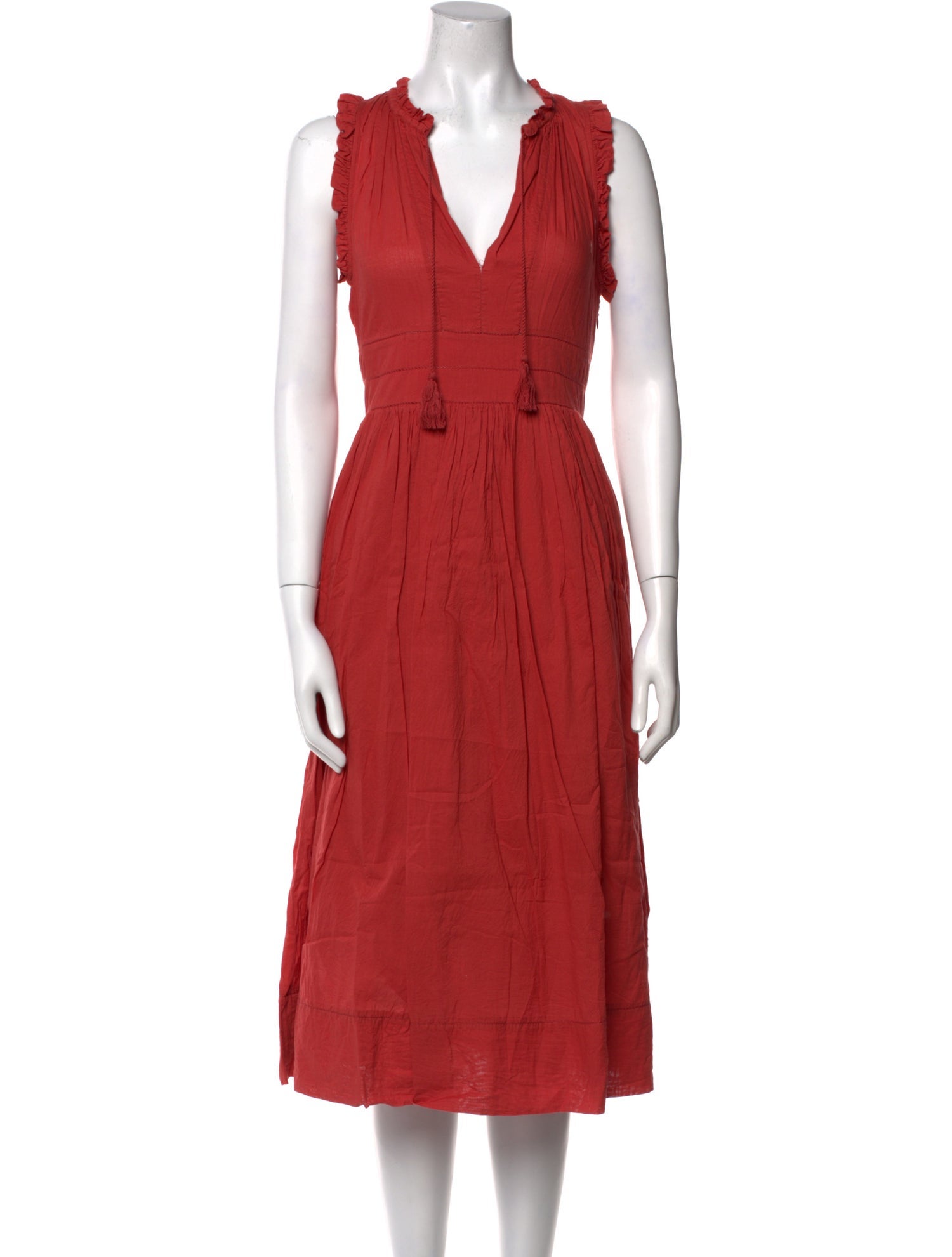 Ulla Johnson V-Neck Midi Length Dress