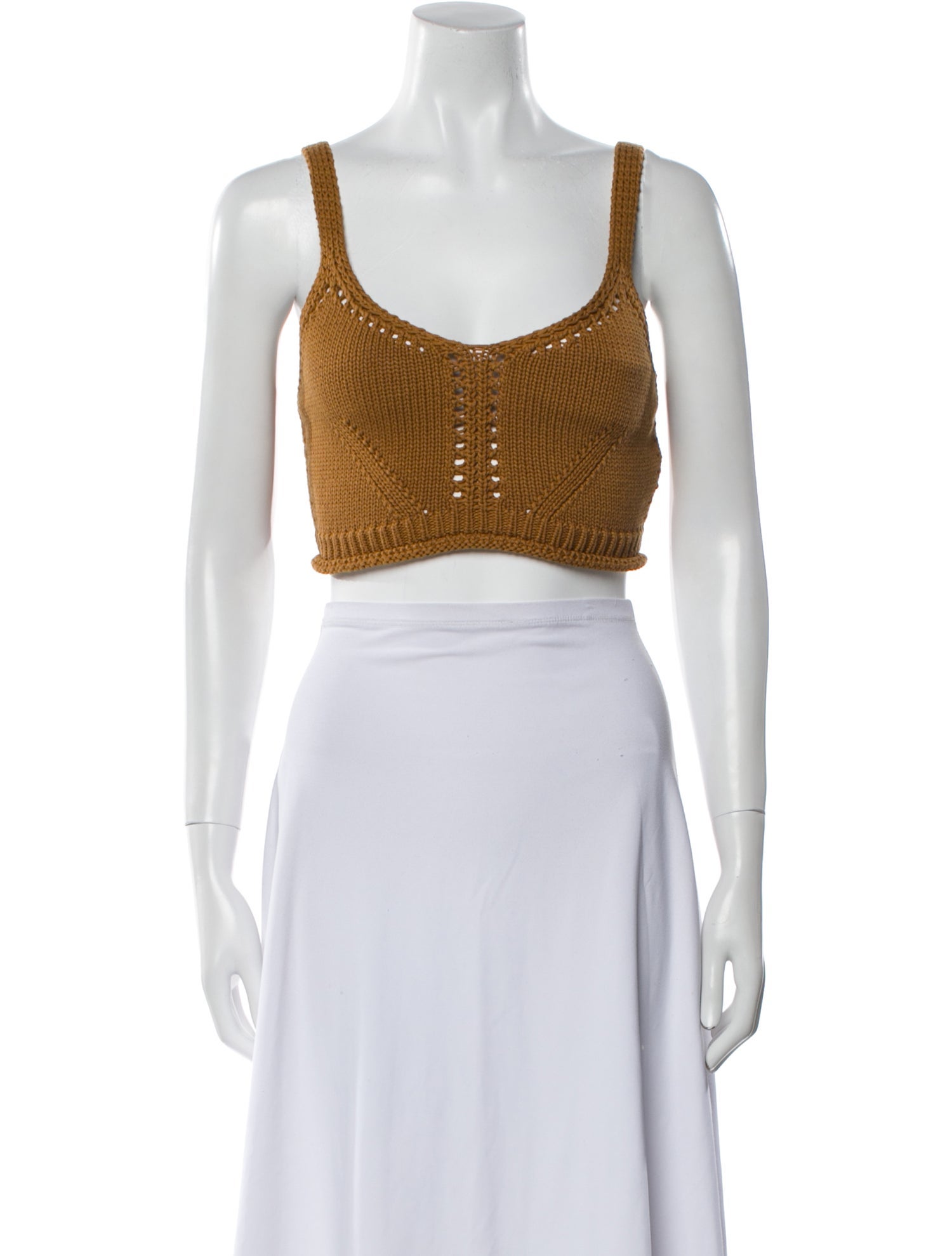 Ulla Johnson Scoop Neck Sleeveless Crop Top