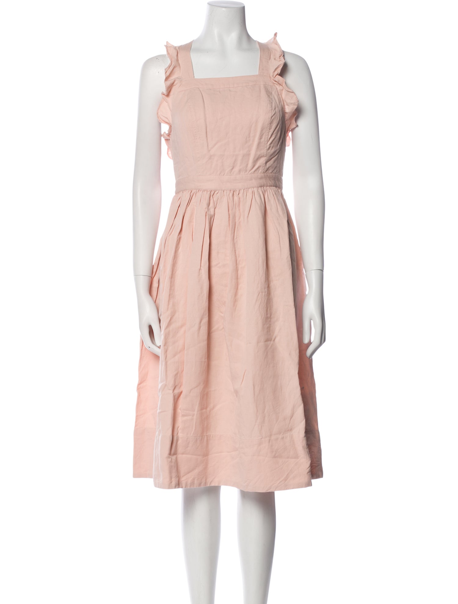 Ulla Johnson Square Neckline Midi Length Dress