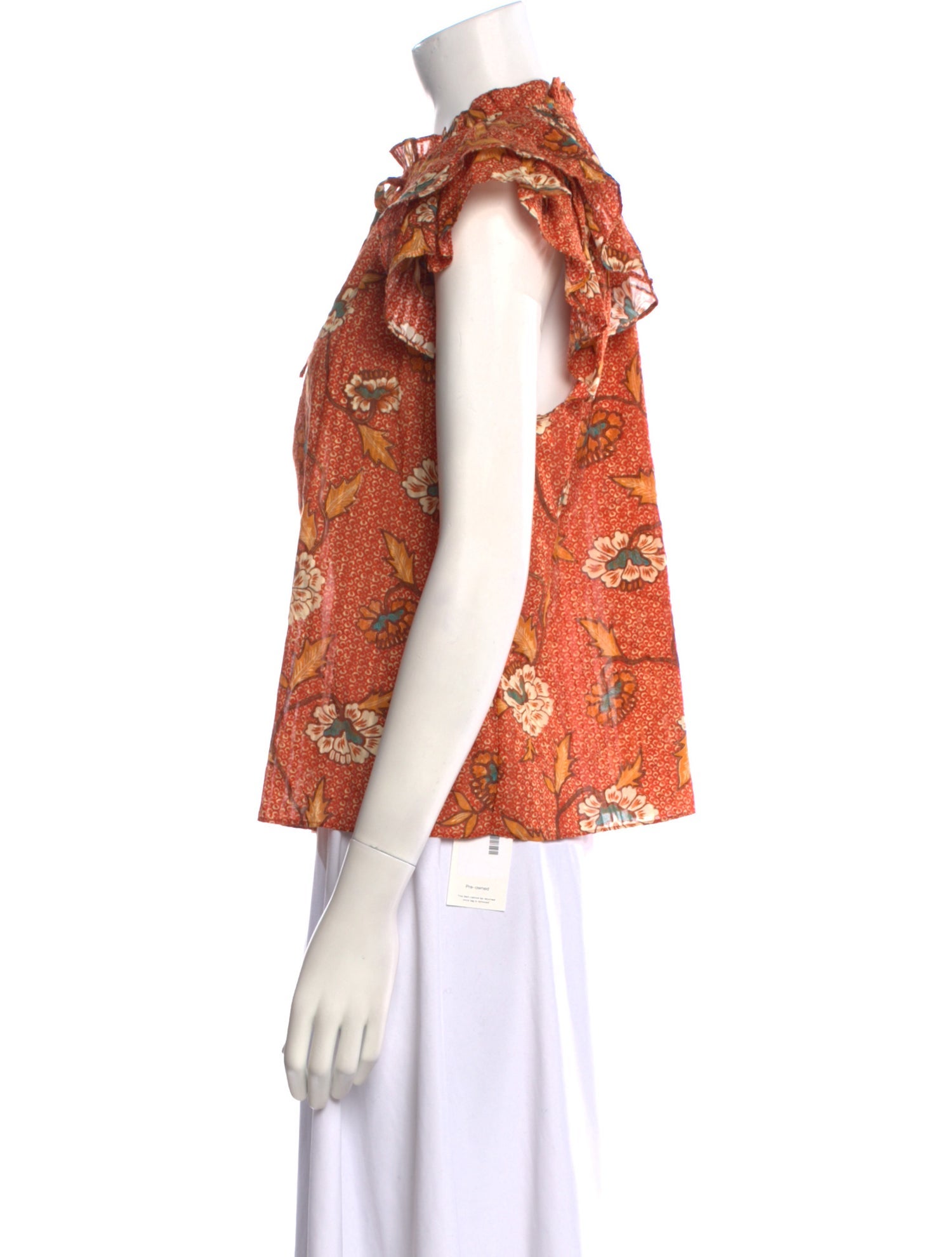 Ulla Johnson Printed Tie Neck Blouse