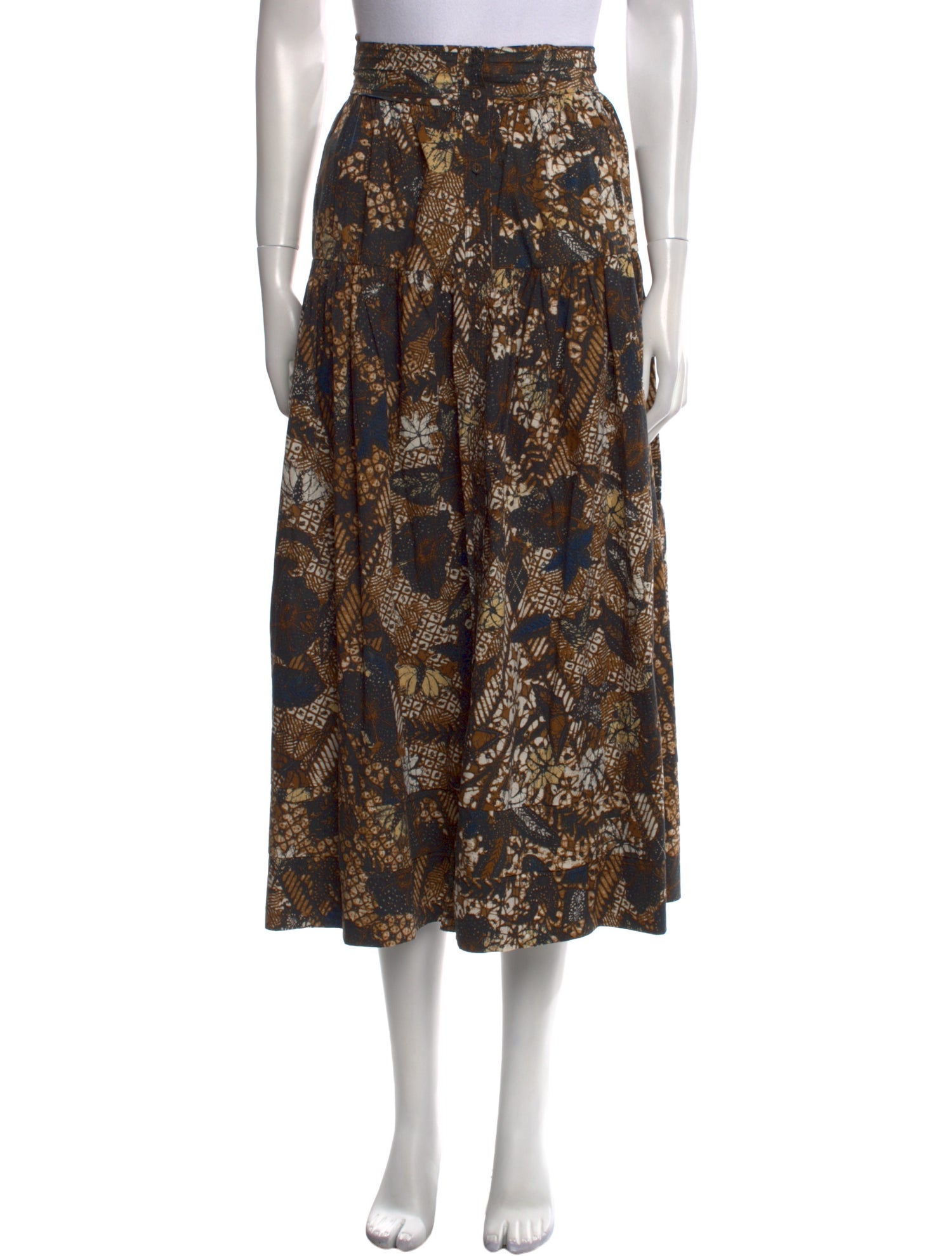Ulla Johnson Floral Print Midi Length Skirt