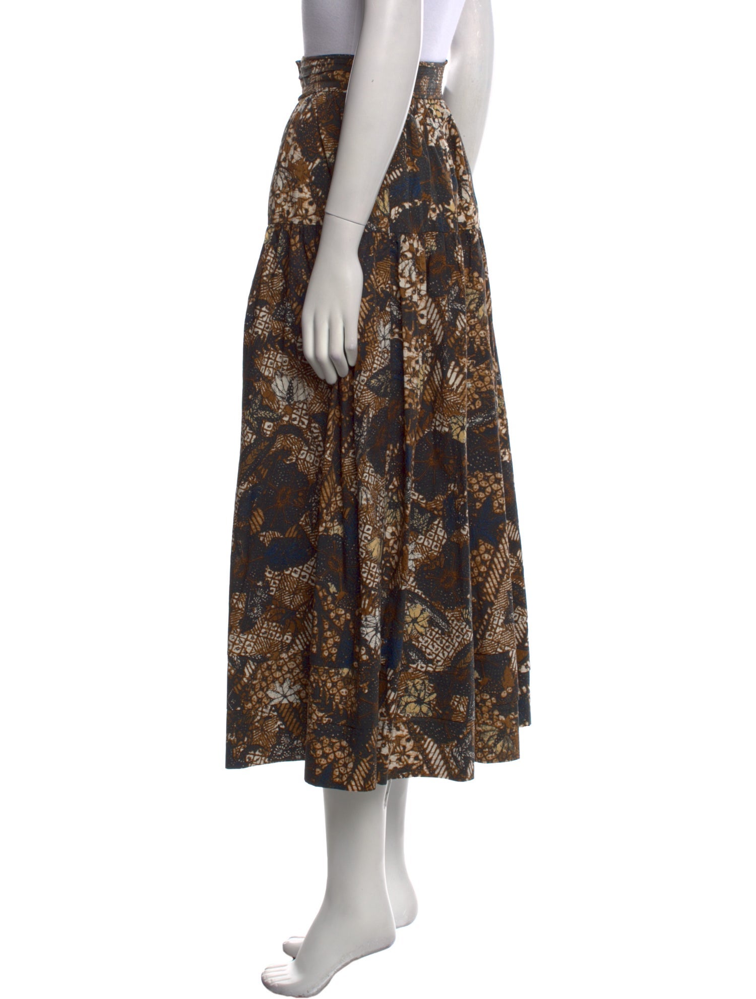 Ulla Johnson Floral Print Midi Length Skirt