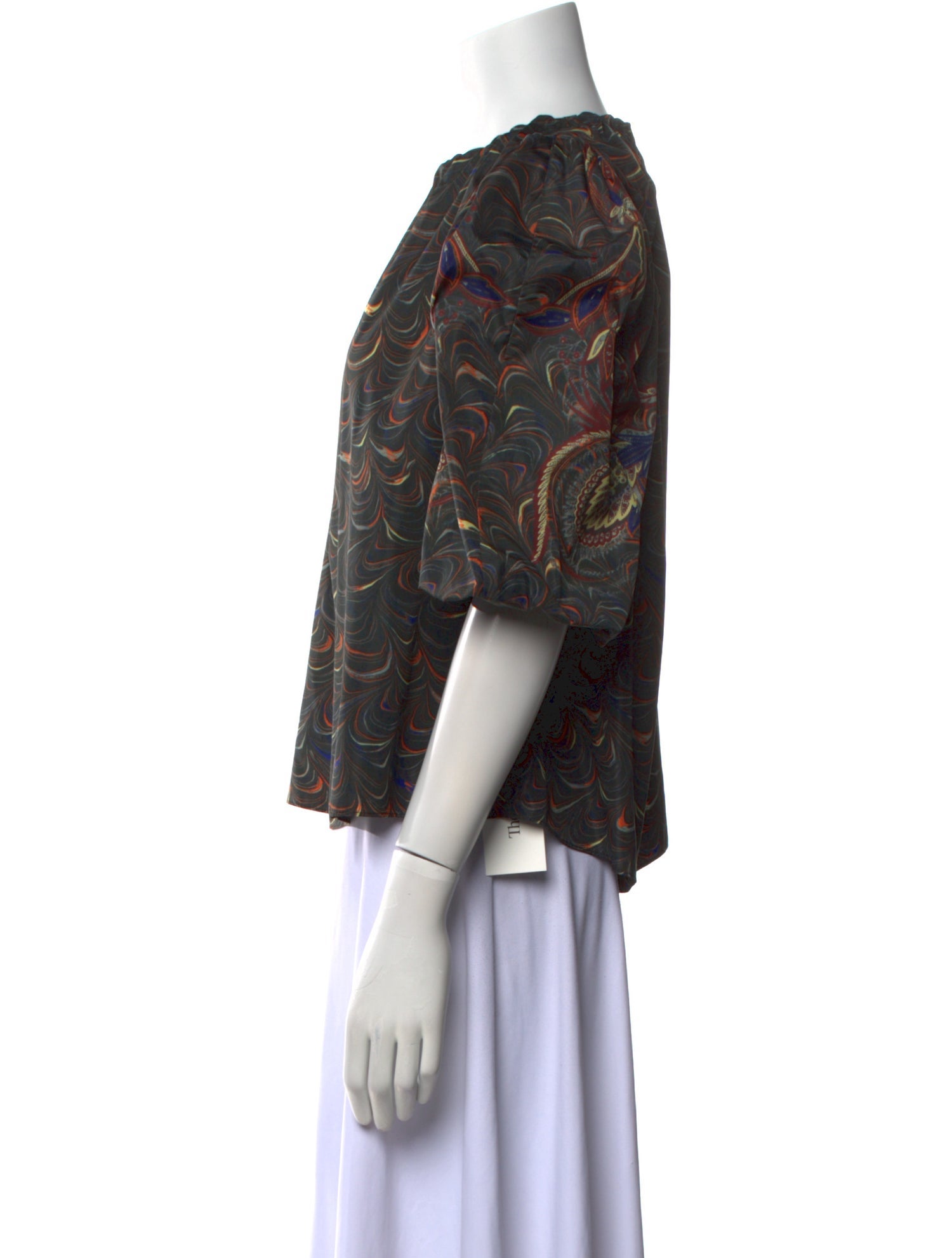 Ulla Johnson Printed Crew Neck Blouse