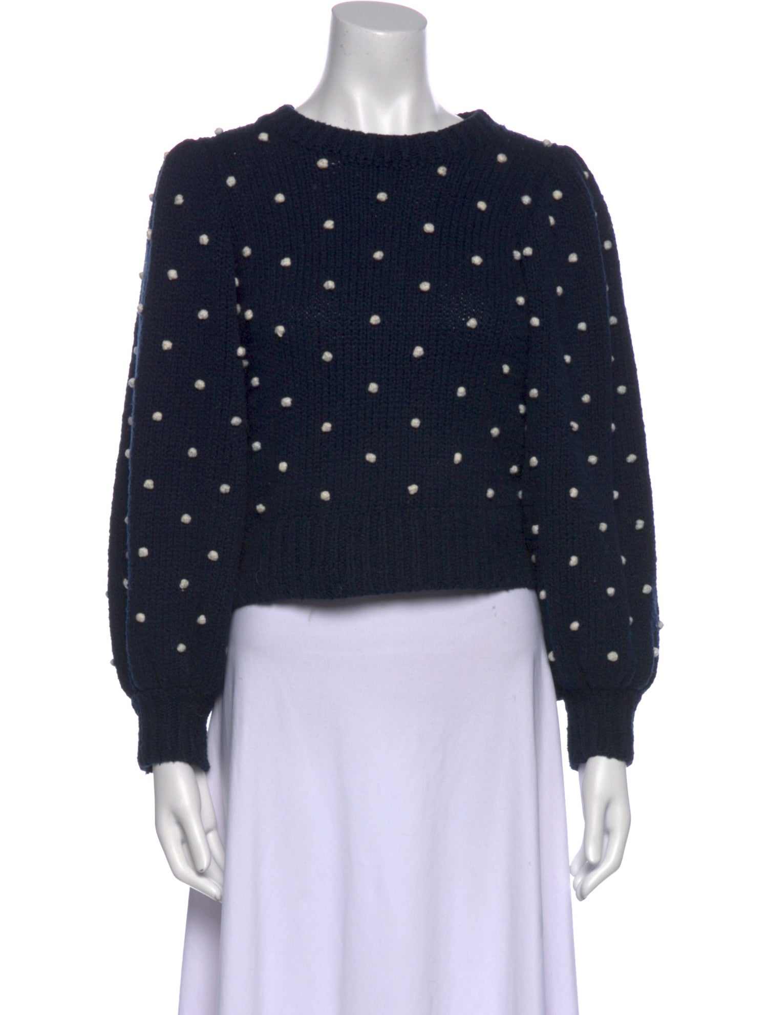 Ulla Johnson Polka Dot Print Bateau Neckline Sweater