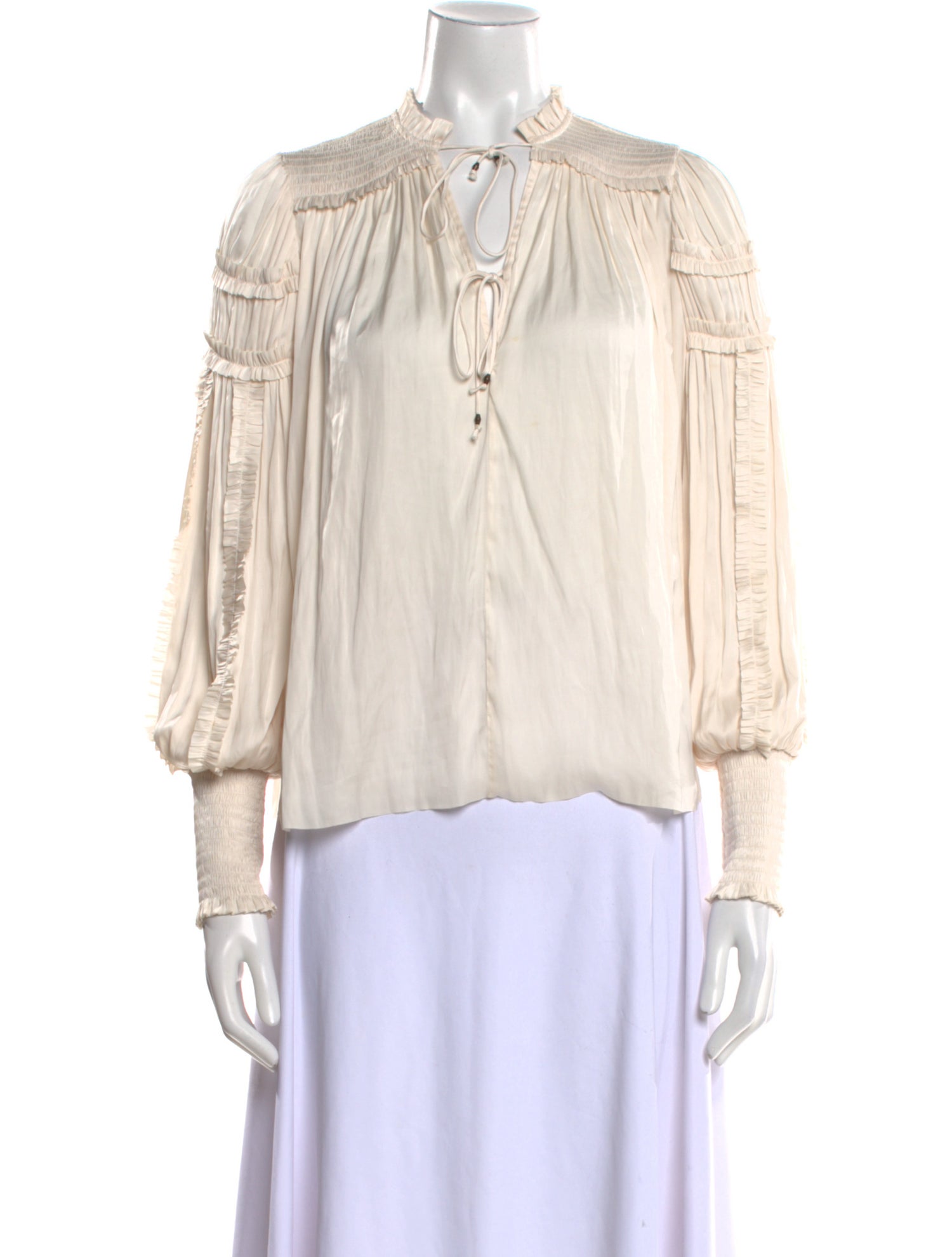 Ulla Johnson Mock Neck Long Sleeve Blouse