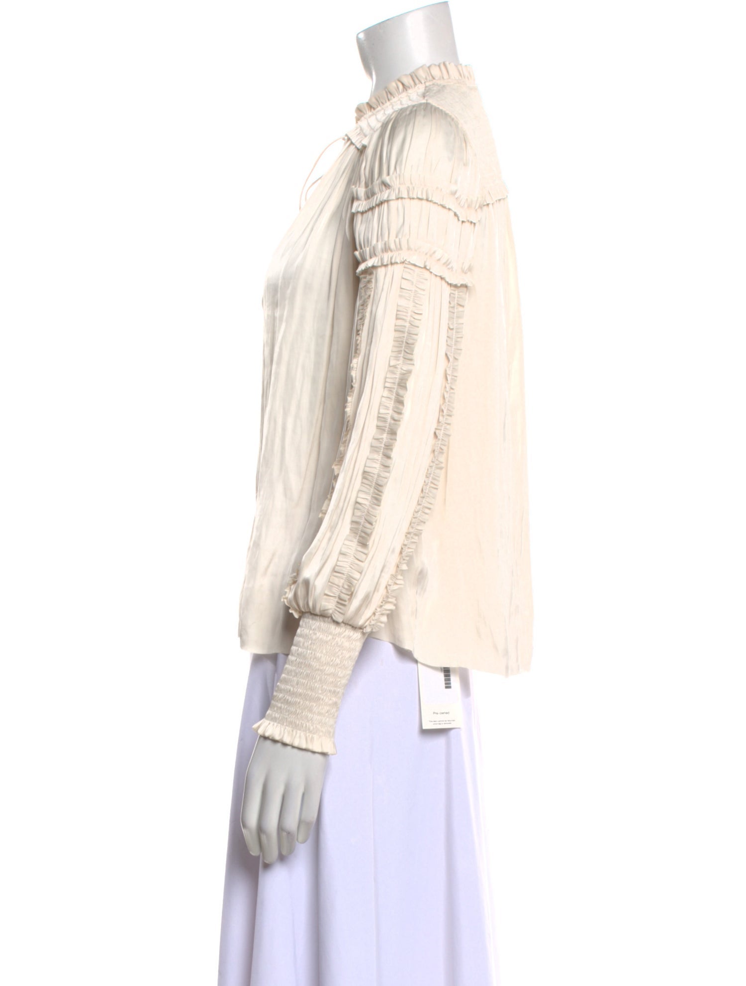 Ulla Johnson Mock Neck Long Sleeve Blouse