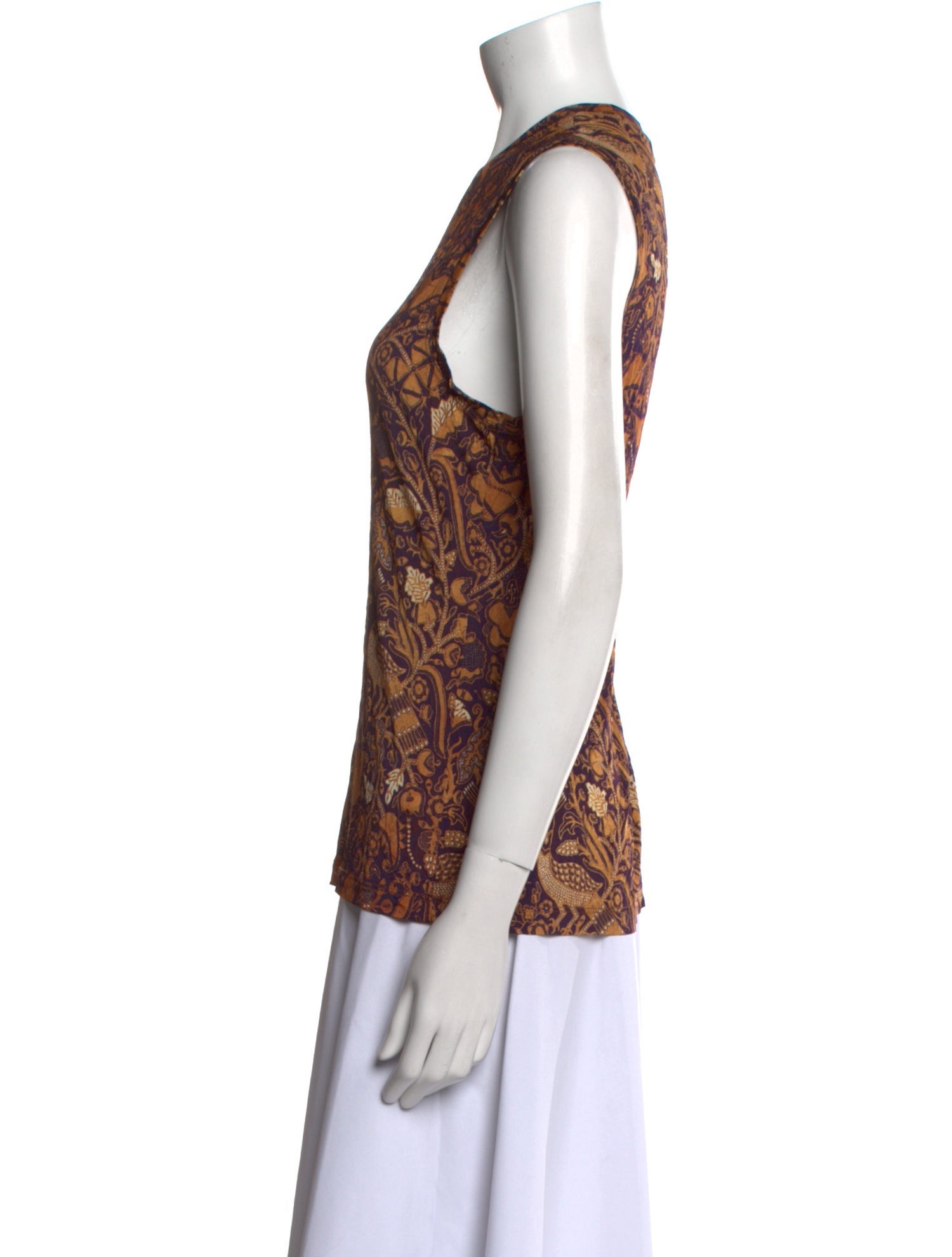 Ulla Johnson Printed Crew Neck Top