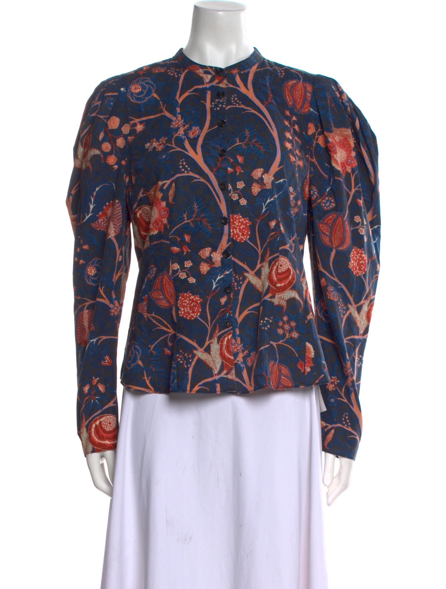 Ulla Johnson Printed Mock Neck Blouse