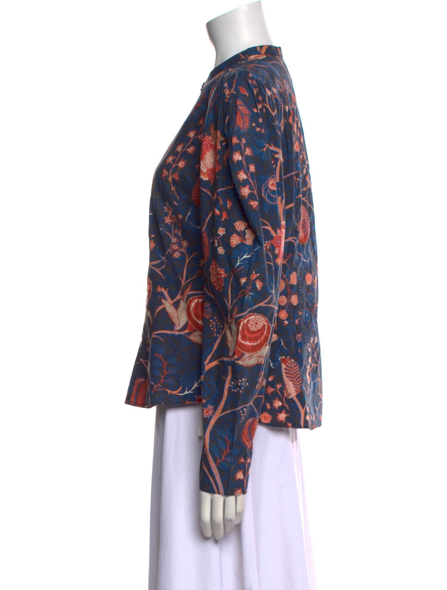 Ulla Johnson Printed Mock Neck Blouse