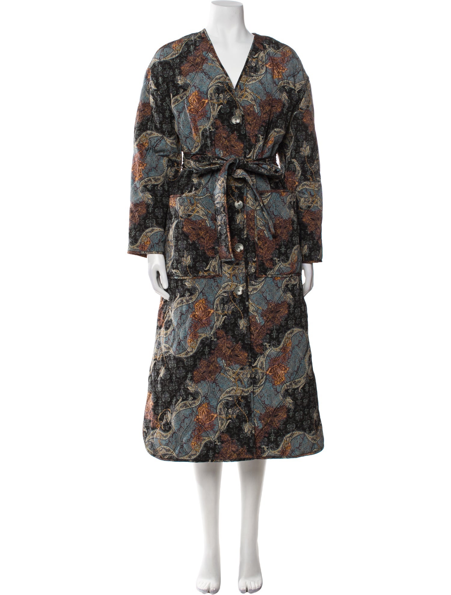 Ulla Johnson Silk Printed Trench Coat