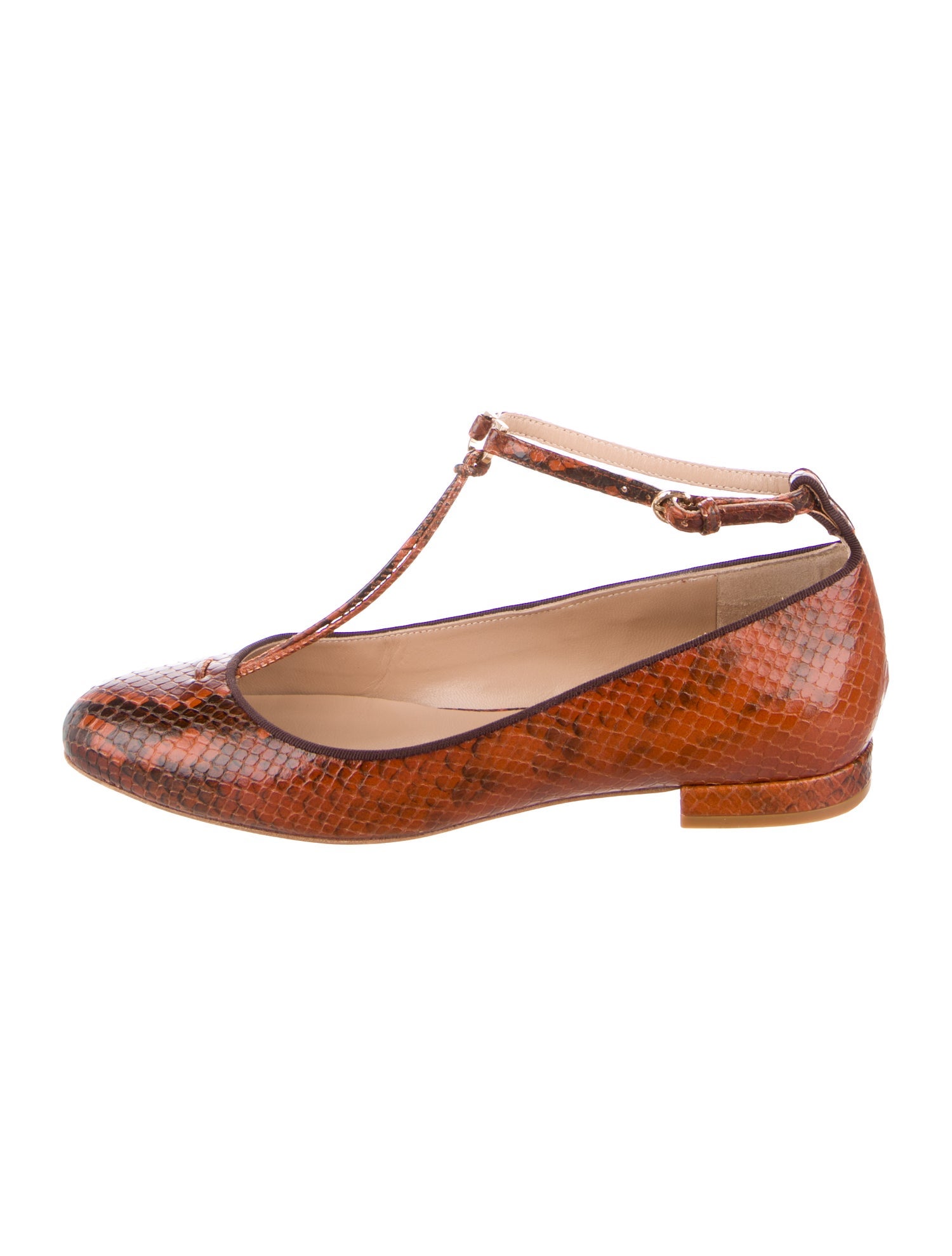Ulla Johnson Leather Animal Print Ballet Flats