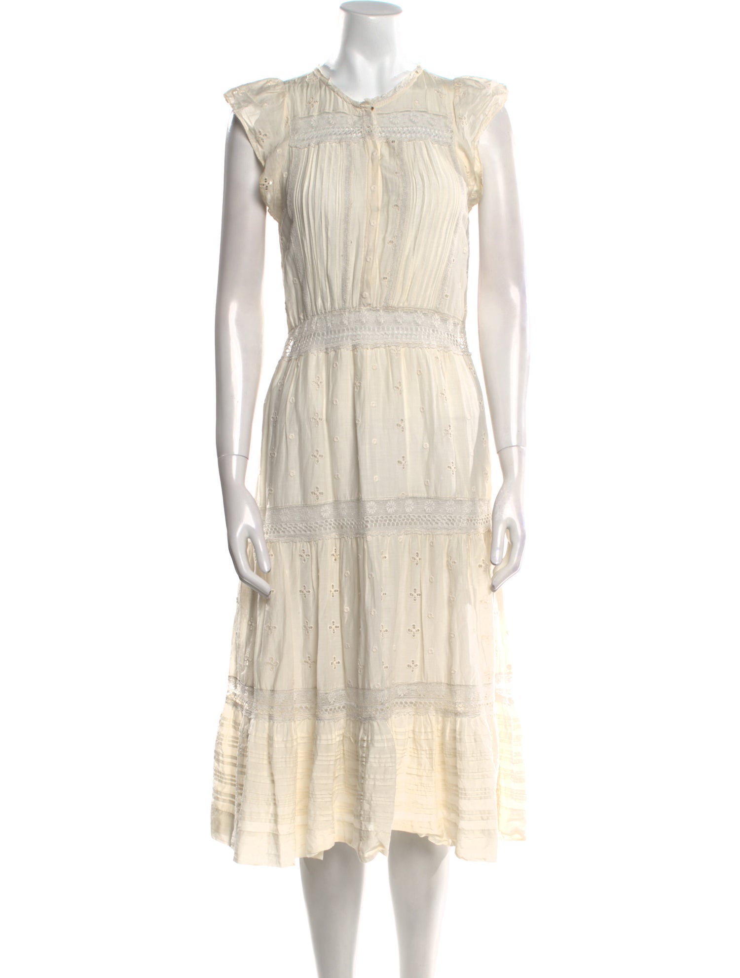 Ulla Johnson Striped Midi Length Dress