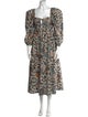 Ulla Johnson Floral Print Midi Length Dress