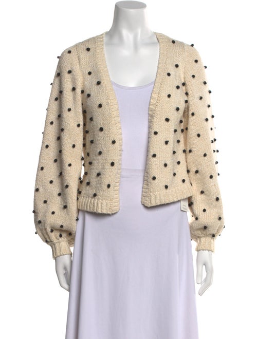 Ulla Johnson Polka Dot Print Open Front Sweater