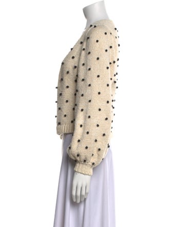 Ulla Johnson Polka Dot Print Open Front Sweater