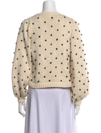 Ulla Johnson Polka Dot Print Open Front Sweater