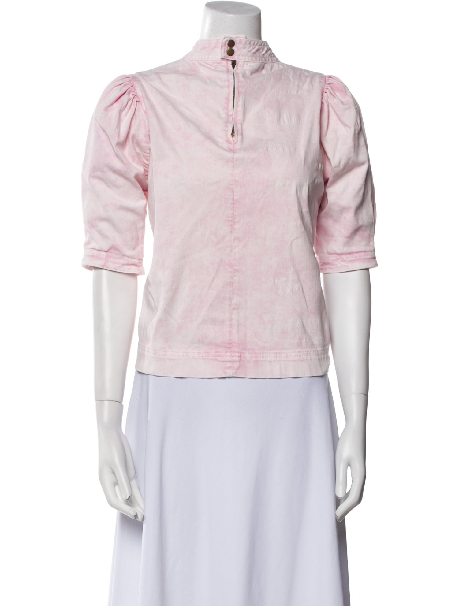 Ulla Johnson Mock Neck Three-Quarter Sleeve Top