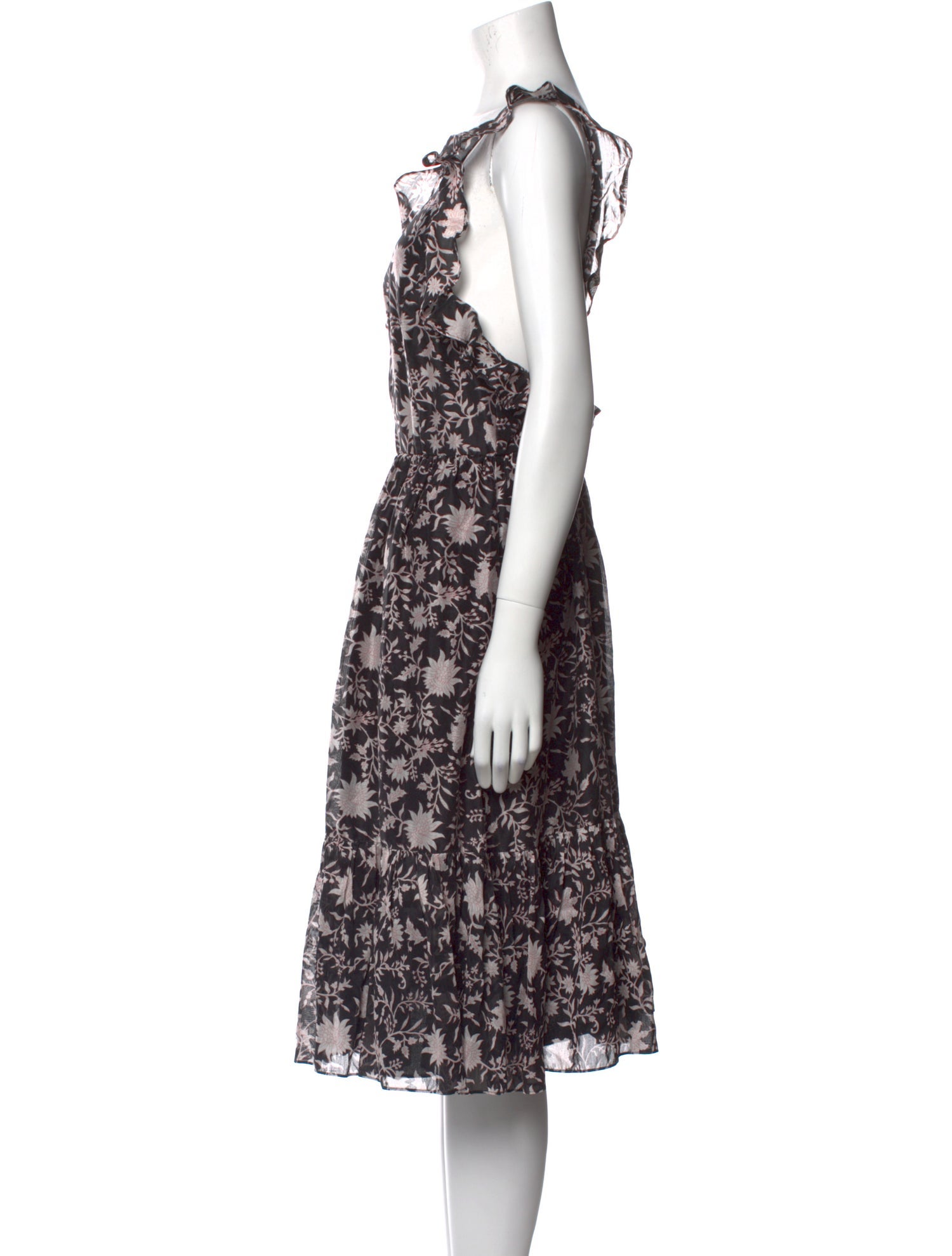 Ulla Johnson Floral Print Midi Length Dress