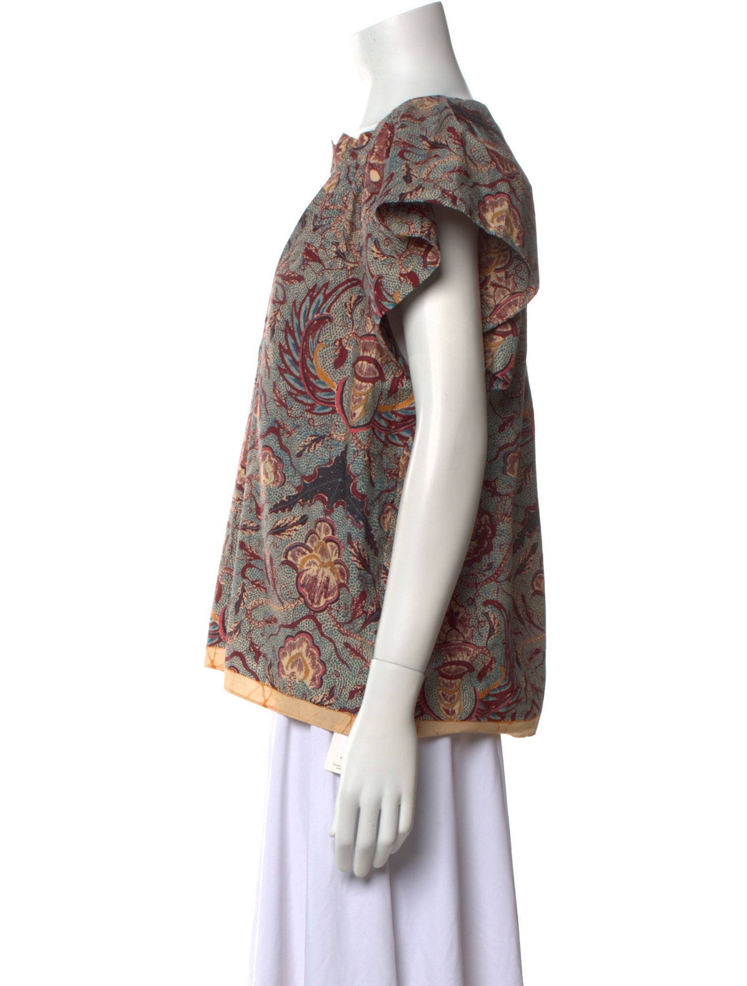 Ulla Johnson Paisley Print V-Neck Blouse