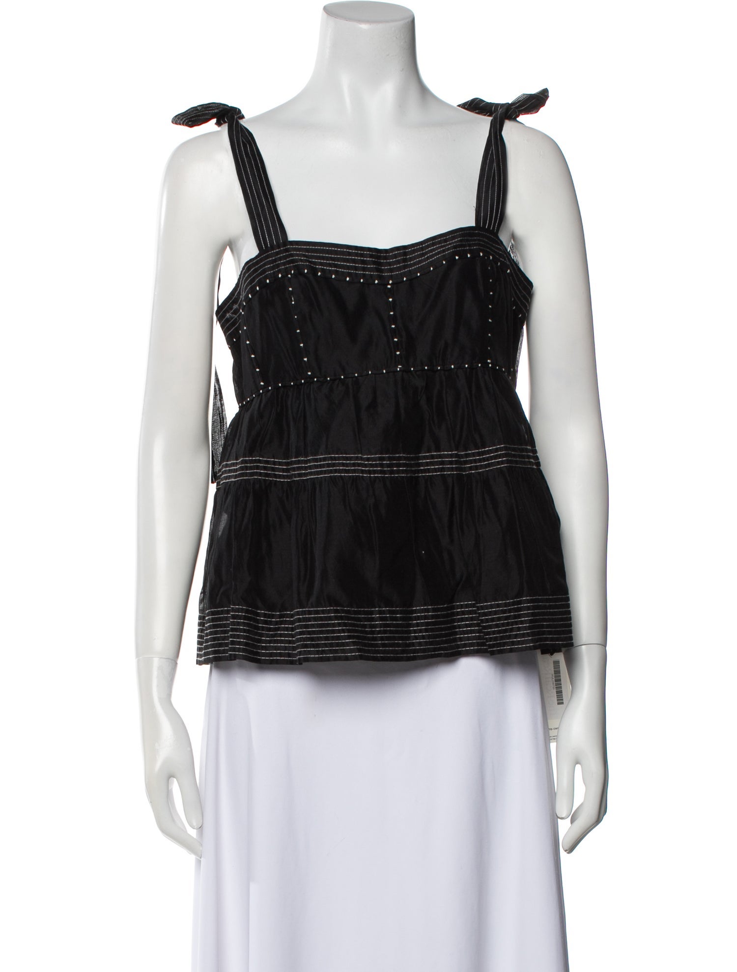 Ulla Johnson Square Neckline Sleeveless Crop Top