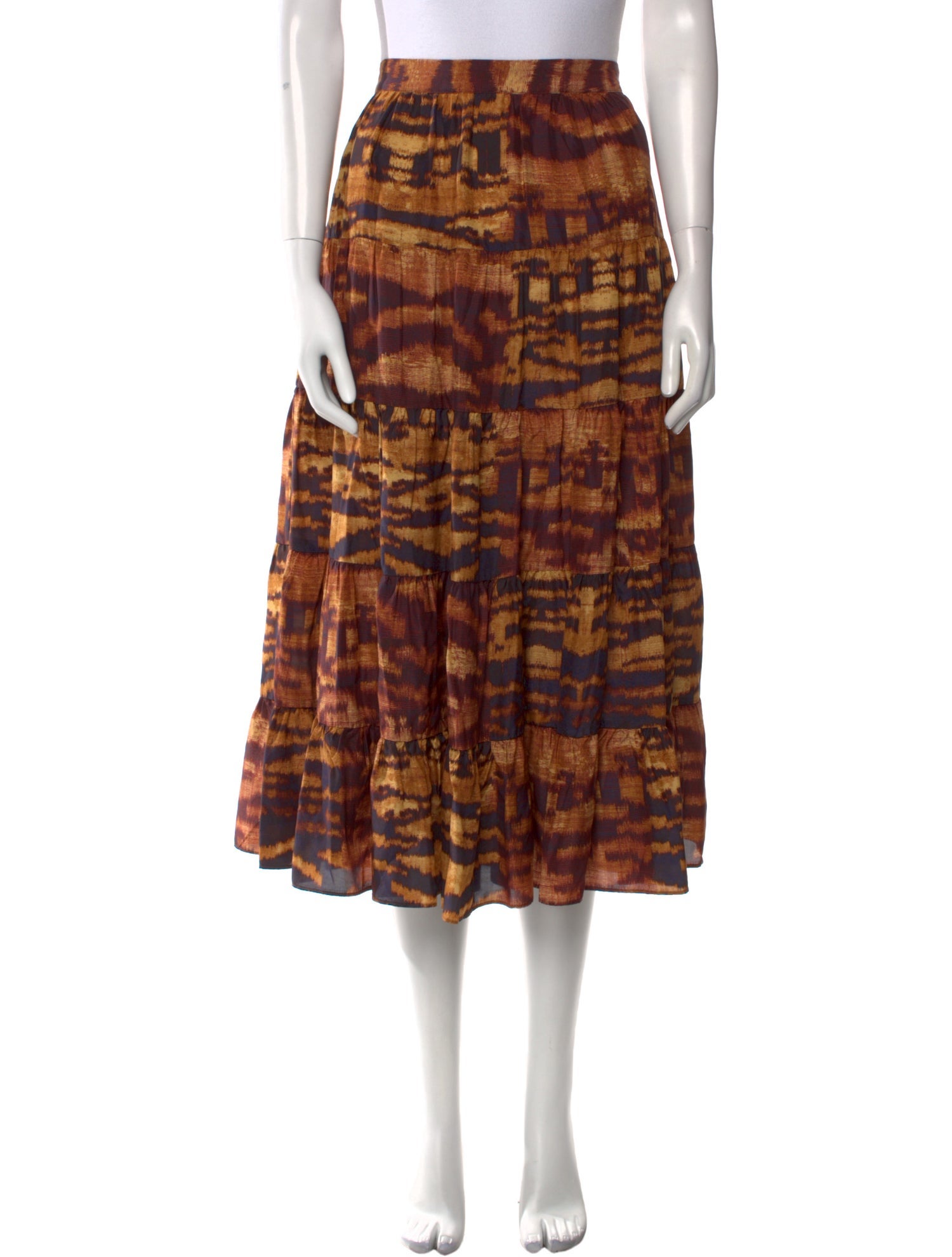 Ulla Johnson Silk Midi Length Skirt