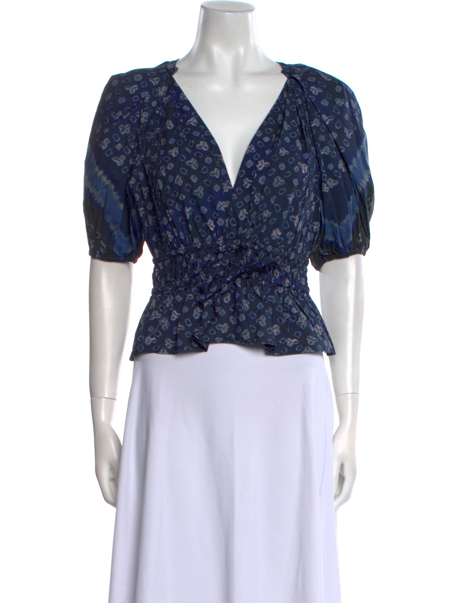 Ulla Johnson Floral Print V-Neck Crop Top