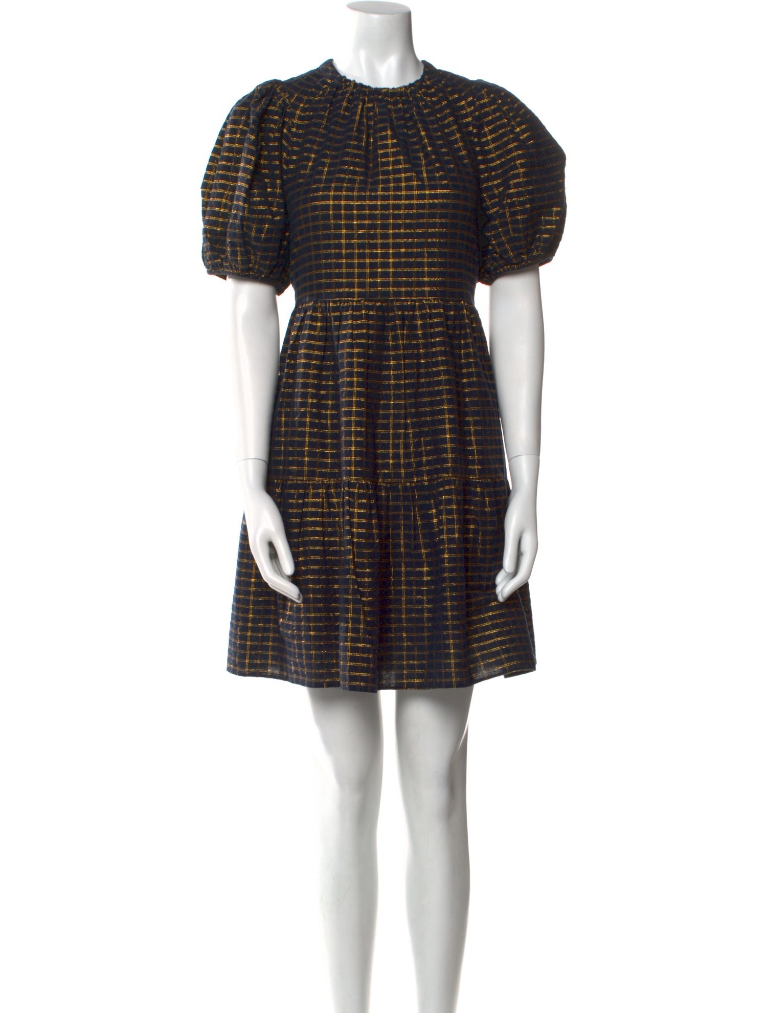 Ulla Johnson Plaid Print Mini Dress