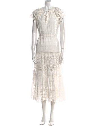 Ulla Johnson Lace Pattern Midi Length Dress