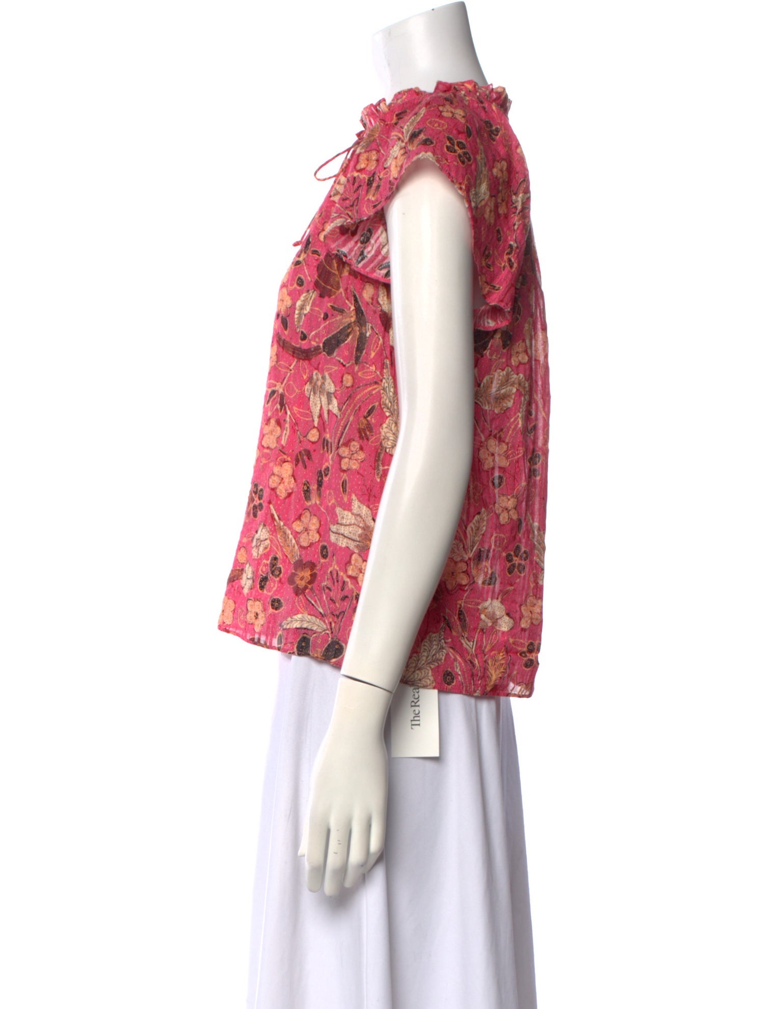 Ulla Johnson Floral Print Tie Neck Blouse