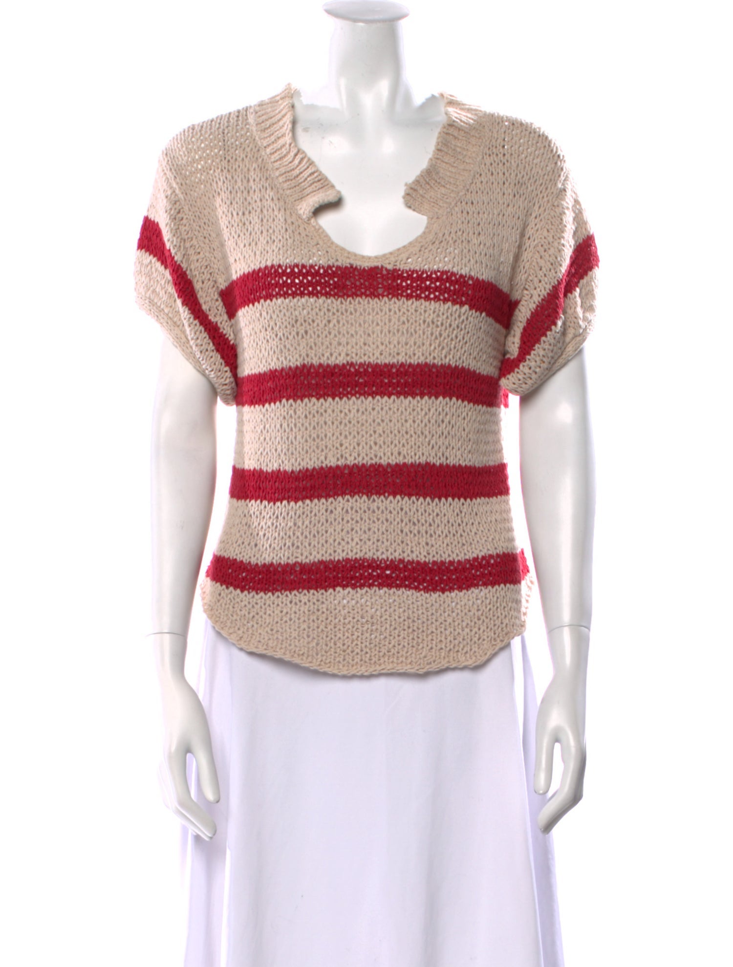 Ulla Johnson Striped V-Neck Sweater