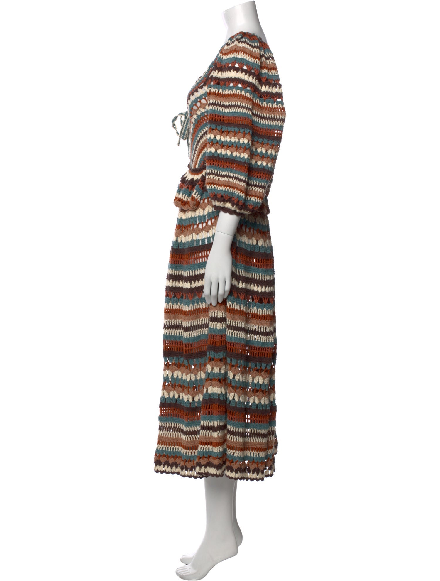 Ulla Johnson Striped Midi Length Dress