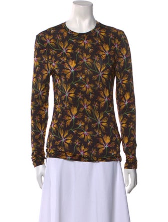 Ulla Johnson Printed Crew Neck Top