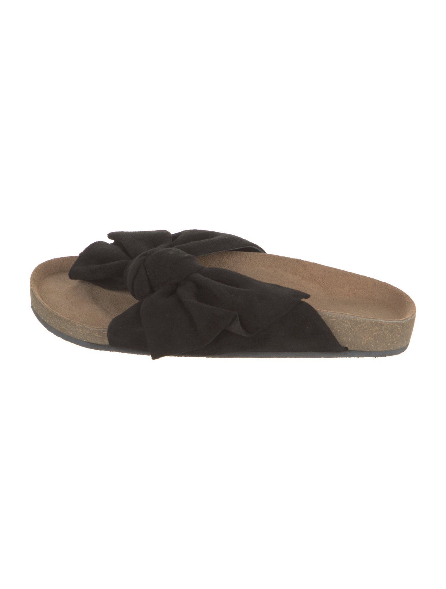 Ulla Johnson Suede Bow Accents Slides