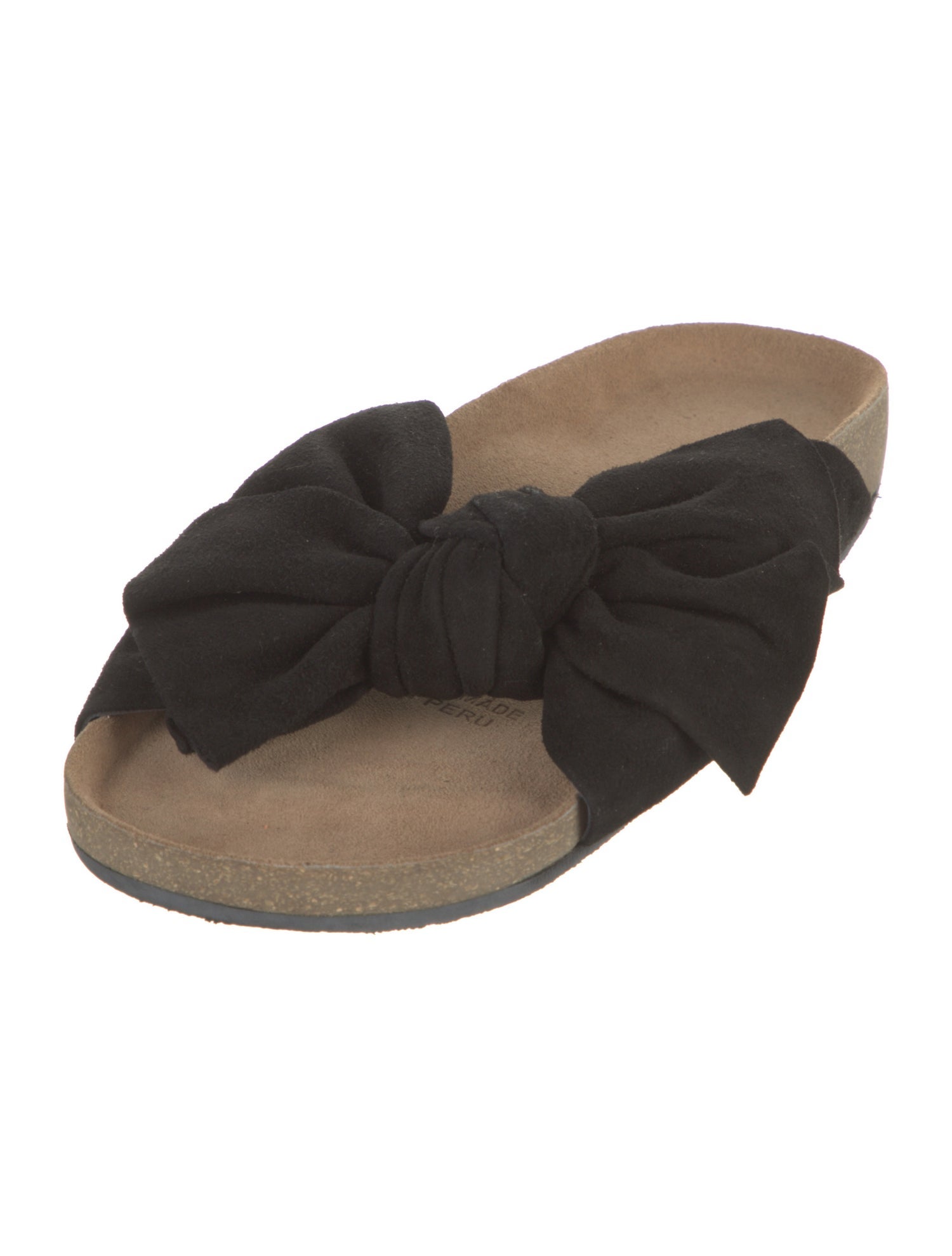 Ulla Johnson Suede Bow Accents Slides