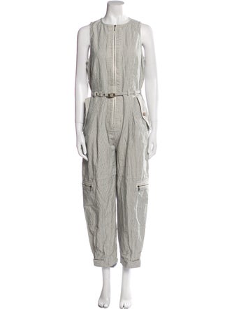 Ulla Johnson Willow Sleeveless Pinstriped Striped Jumpsuit