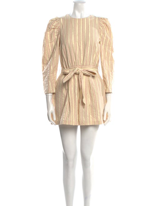 Ulla Johnson Striped Crew Neck Romper