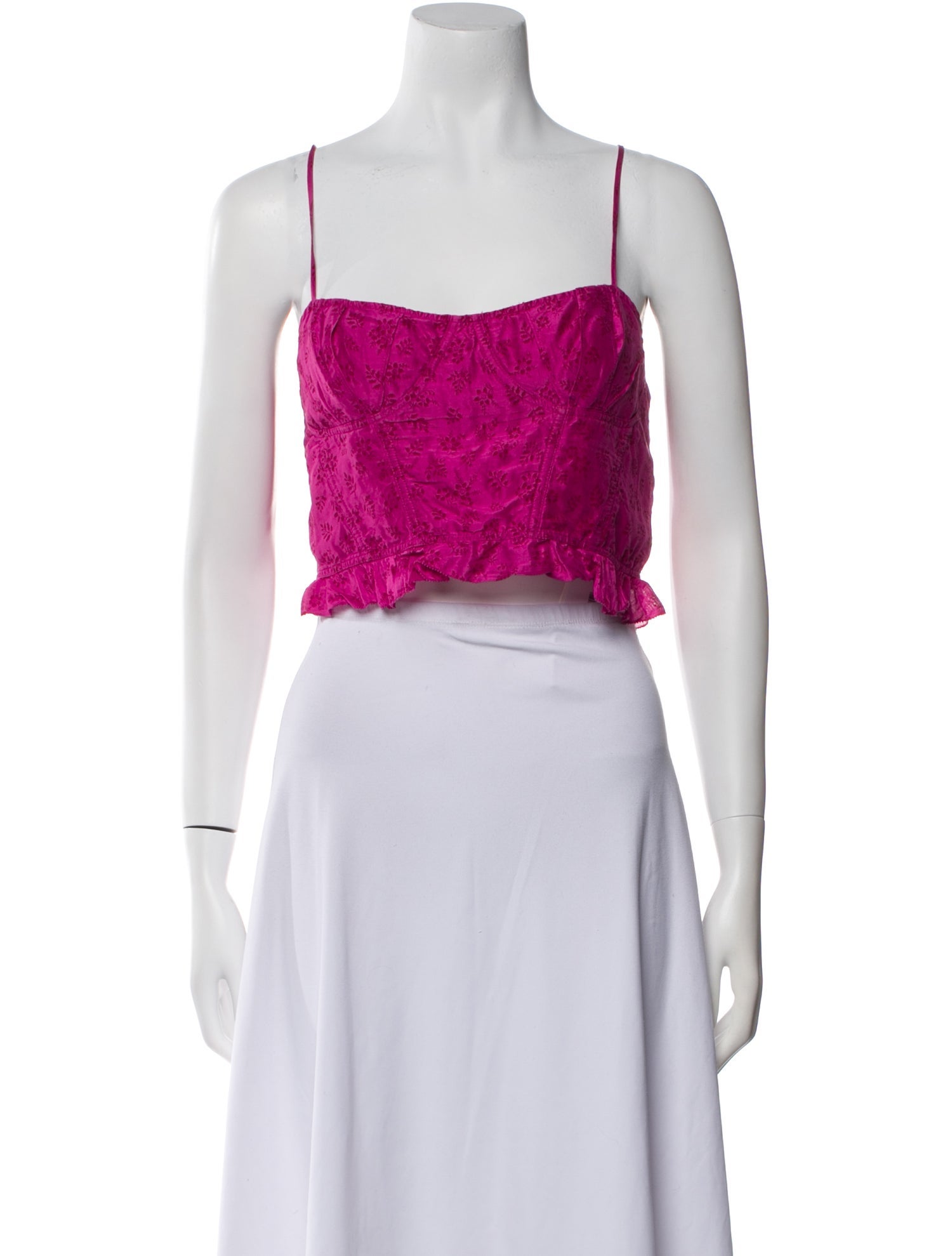 Ulla Johnson Square Neckline Sleeveless Crop Top