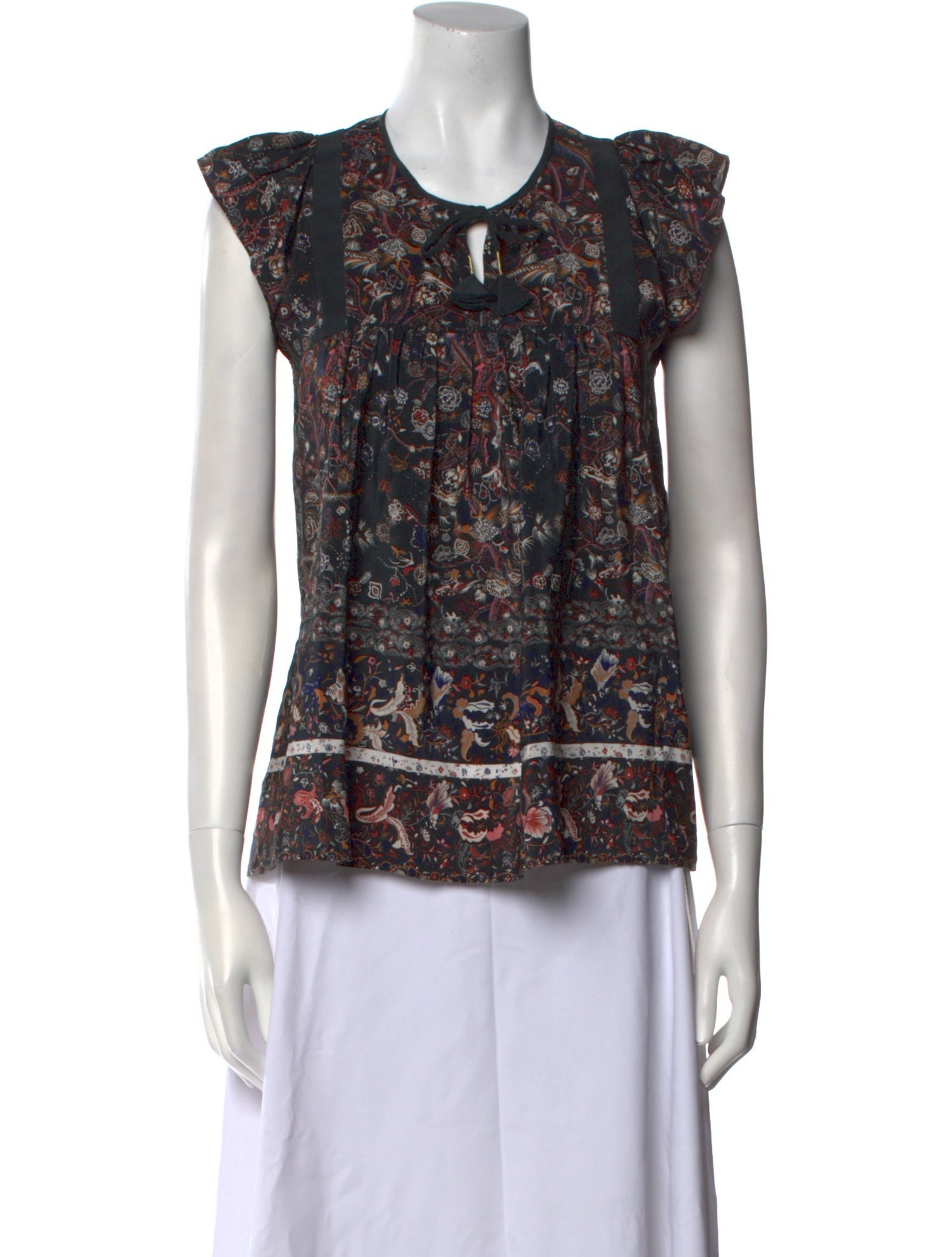 Ulla Johnson Silk Floral Print Blouse