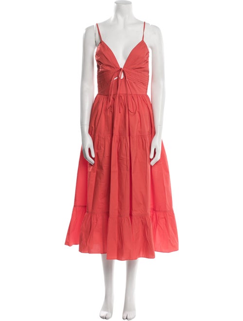 Ulla Johnson V-Neck Midi Length Dress