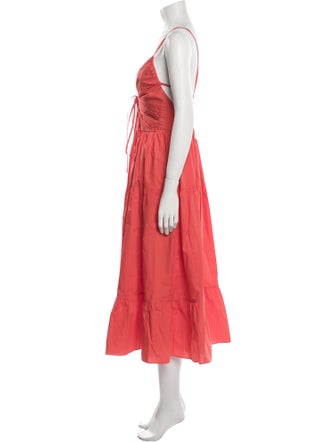 Ulla Johnson V-Neck Midi Length Dress