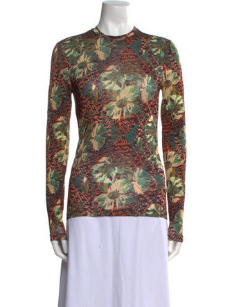 Ulla Johnson Floral Print Crew Neck Top