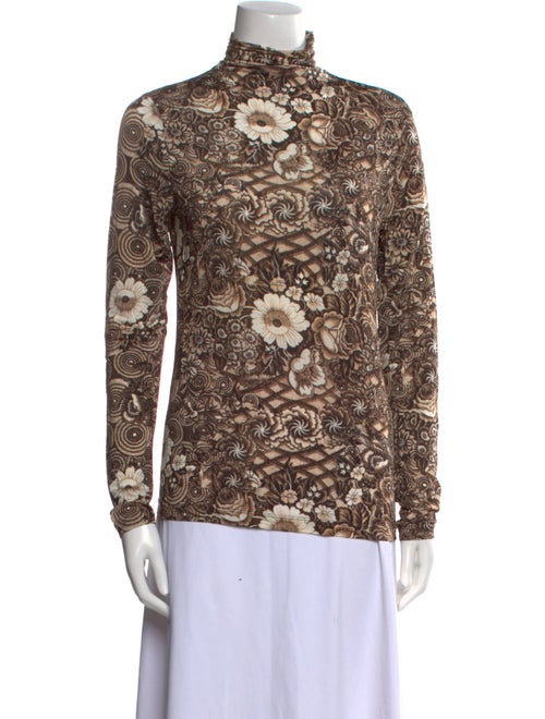 Ulla Johnson Floral Print Mock Neck Top