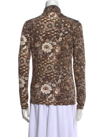 Ulla Johnson Floral Print Mock Neck Top